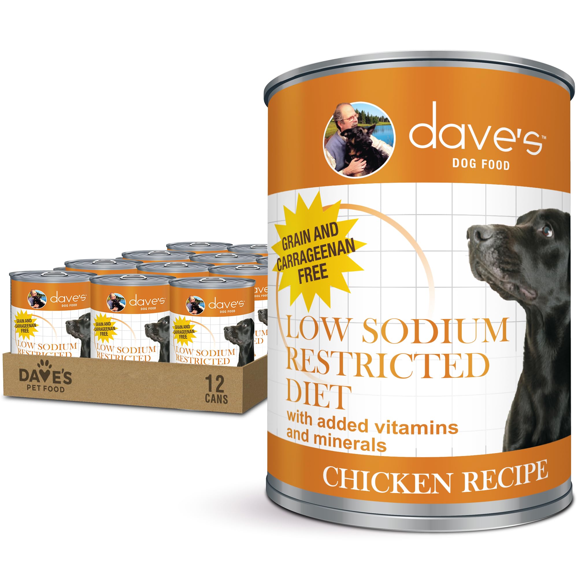 Dave's Pet Food Restricted Sodium Diet for Dogs, Chicken Pate